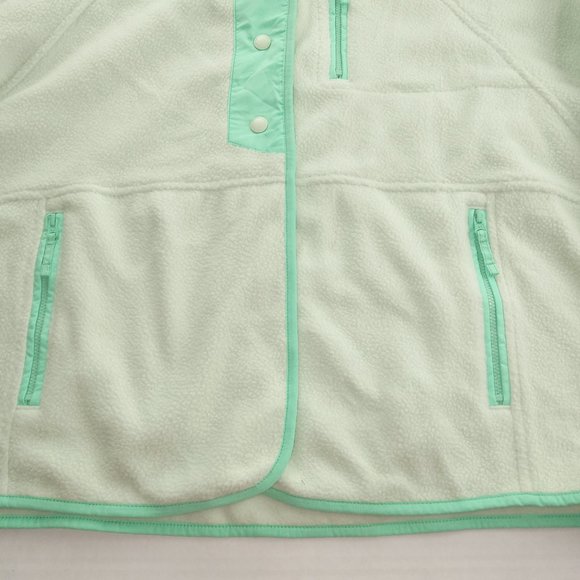 American Eagle Snap Front Fleece Jacket Women's Size Medium Seafoam Green - Picture 3 of 7